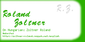 roland zoltner business card